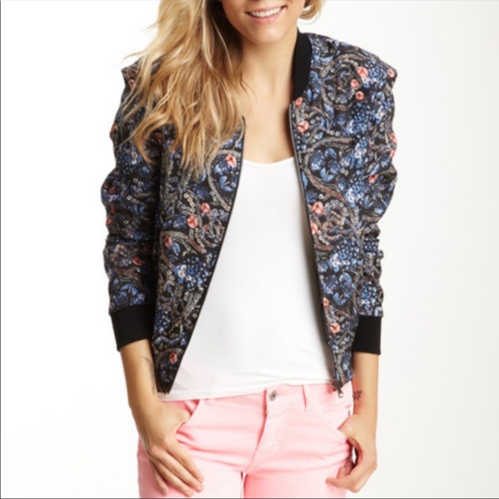Joe's Jean Reversible Jacket Bomber Floral